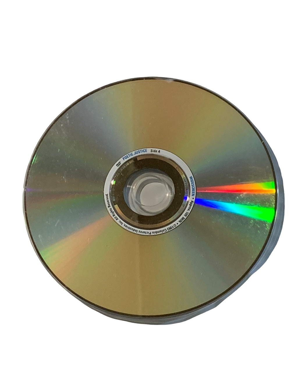 Sony Poetic Justice DVD Side A Disc Only Widescreen Region 1